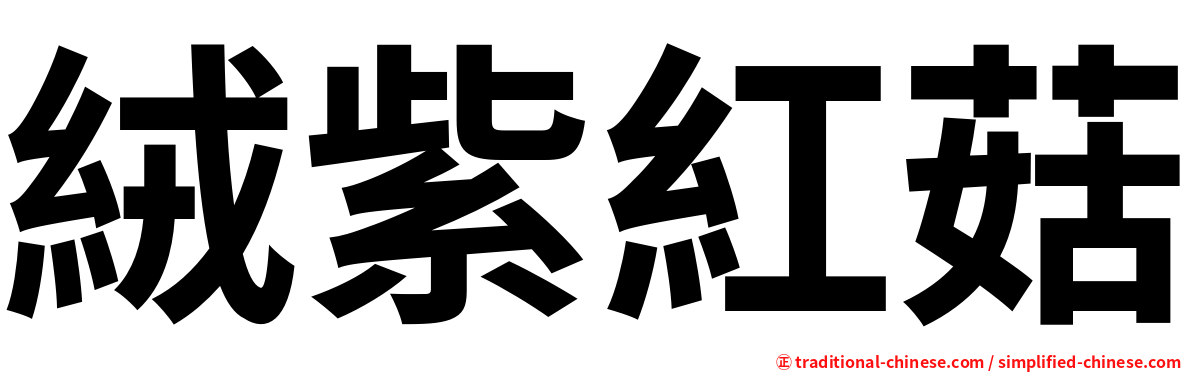 絨紫紅菇