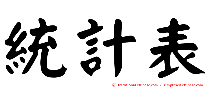 統計表