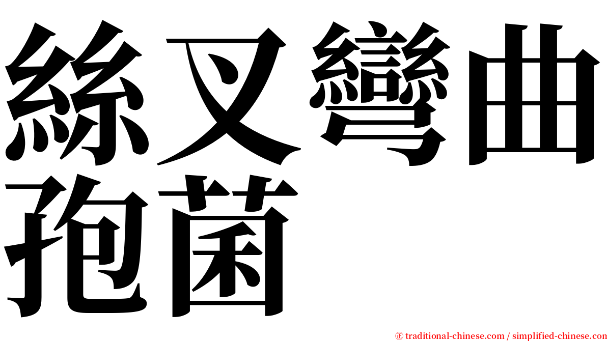 絲叉彎曲孢菌 serif font