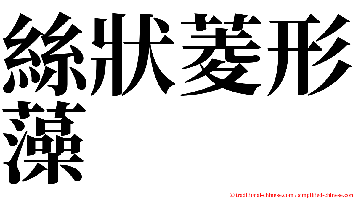 絲狀菱形藻 serif font