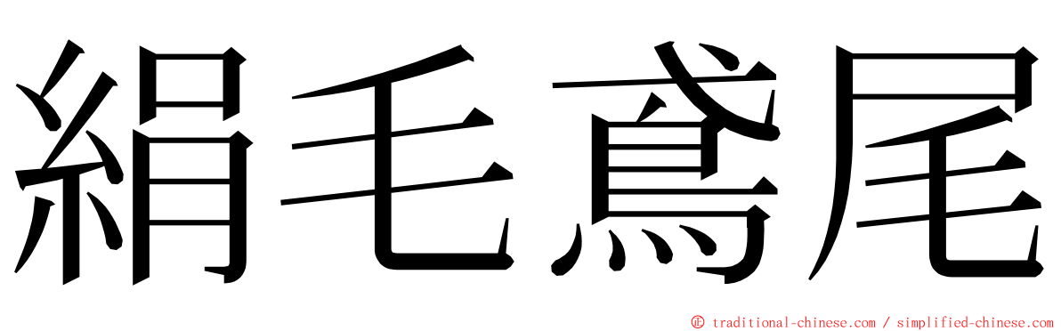 絹毛鳶尾 ming font