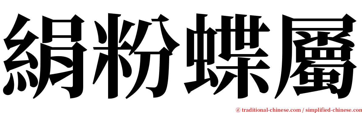 絹粉蝶屬 serif font