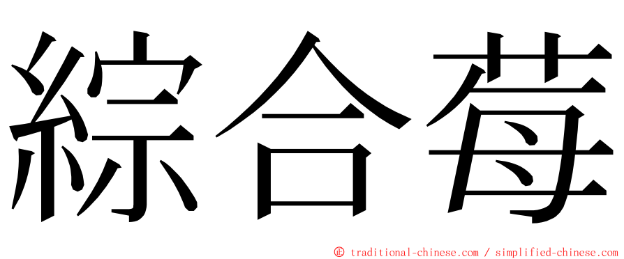 綜合莓 ming font