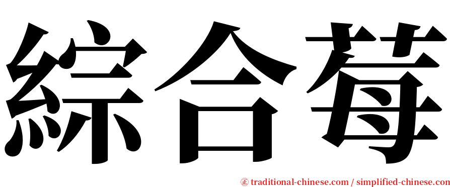 綜合莓 serif font