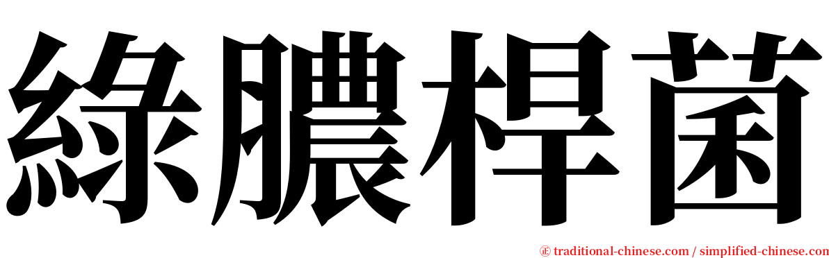 綠膿桿菌 serif font