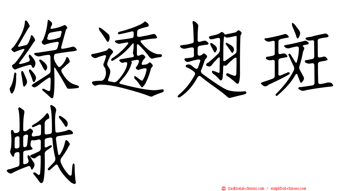 綠透翅斑蛾