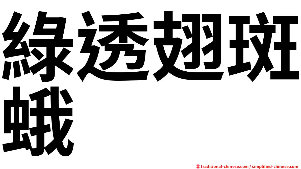 綠透翅斑蛾