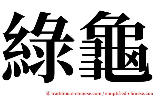 綠龜 serif font