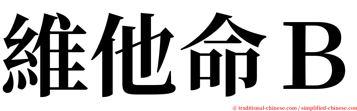 維他命Ｂ serif font