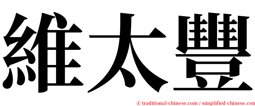 維太豐 serif font