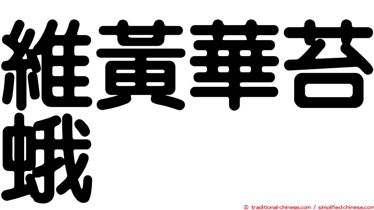 維黃華苔蛾