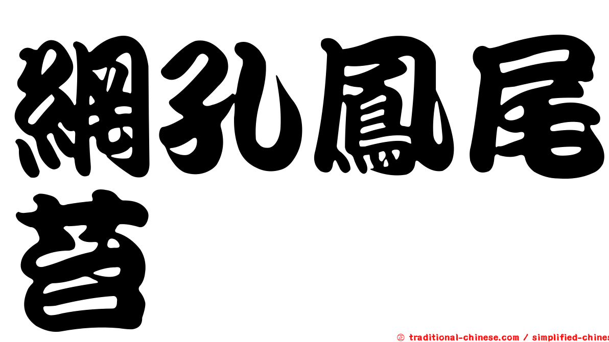網孔鳳尾苔