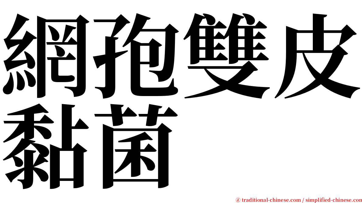 網孢雙皮黏菌 serif font