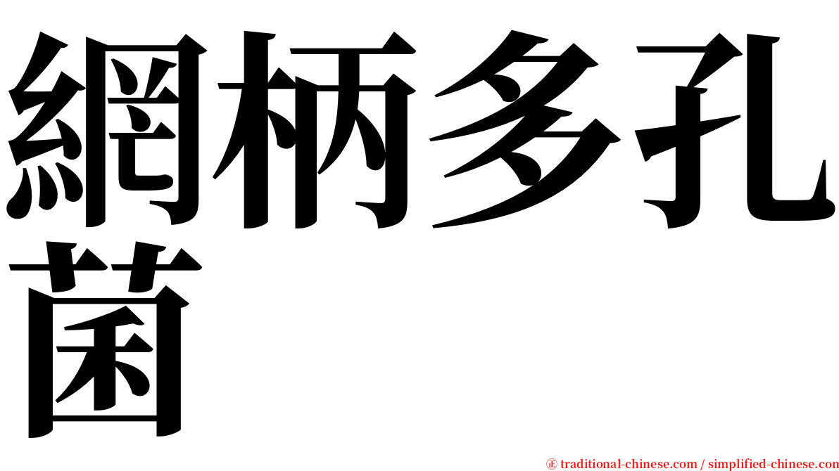 網柄多孔菌 serif font