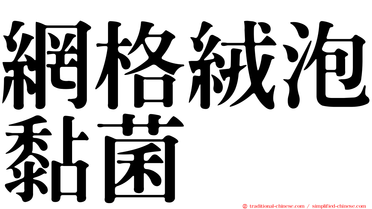 網格絨泡黏菌