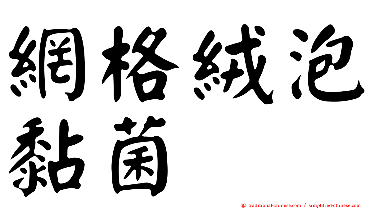 網格絨泡黏菌