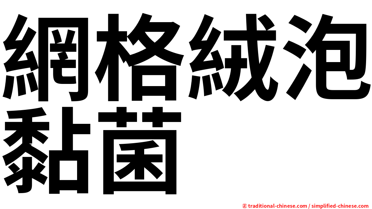 網格絨泡黏菌