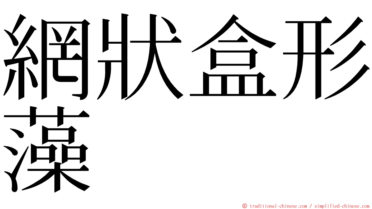 網狀盒形藻 ming font