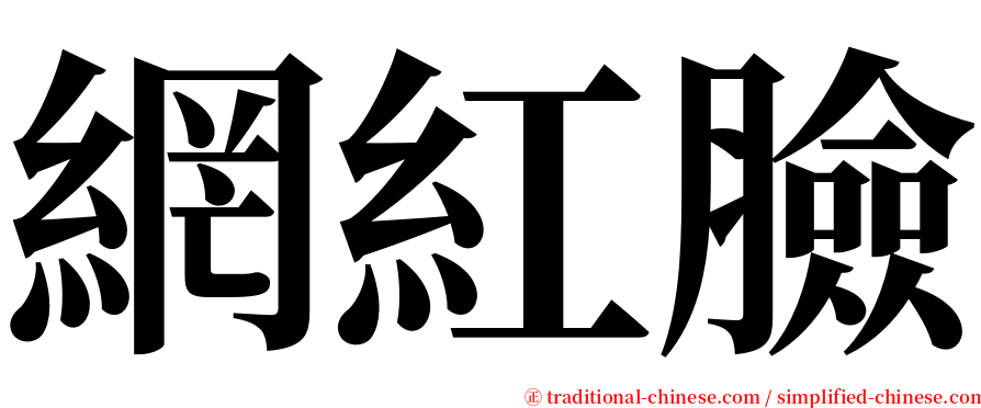 網紅臉 serif font