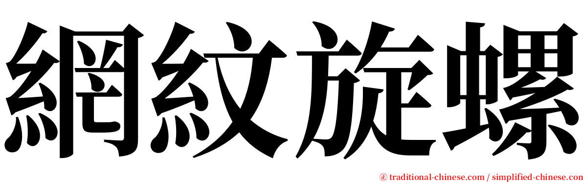 網紋旋螺 serif font