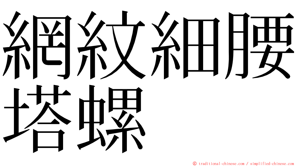 網紋細腰塔螺 ming font