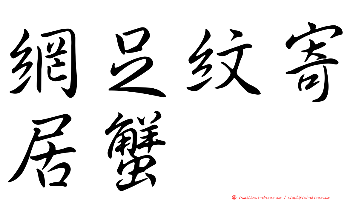 網足紋寄居蟹