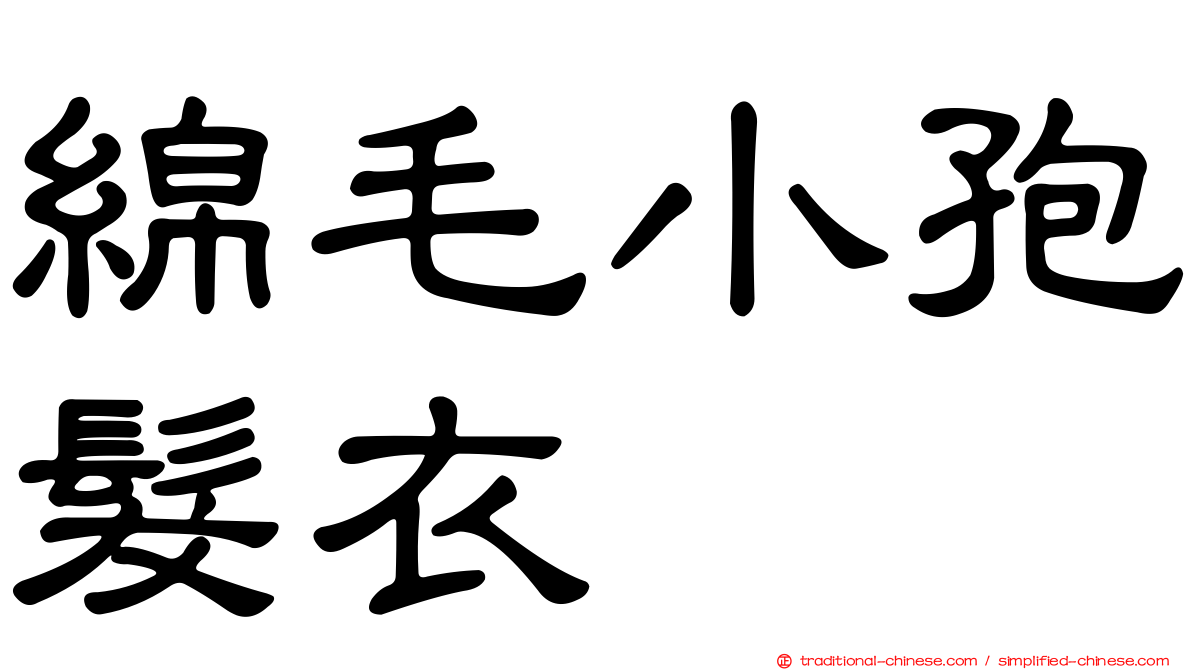 綿毛小孢髮衣