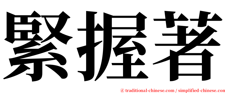 緊握著 serif font