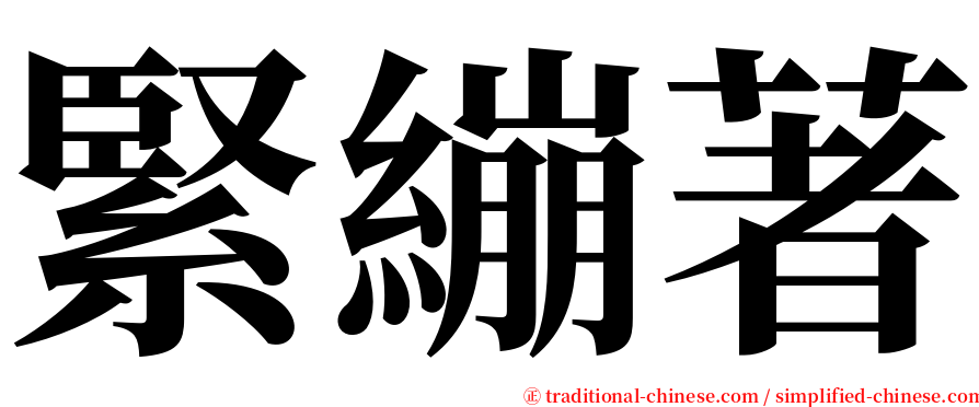 緊繃著 serif font