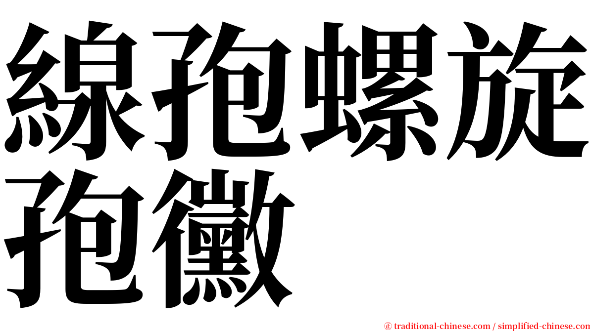 線孢螺旋孢黴 serif font