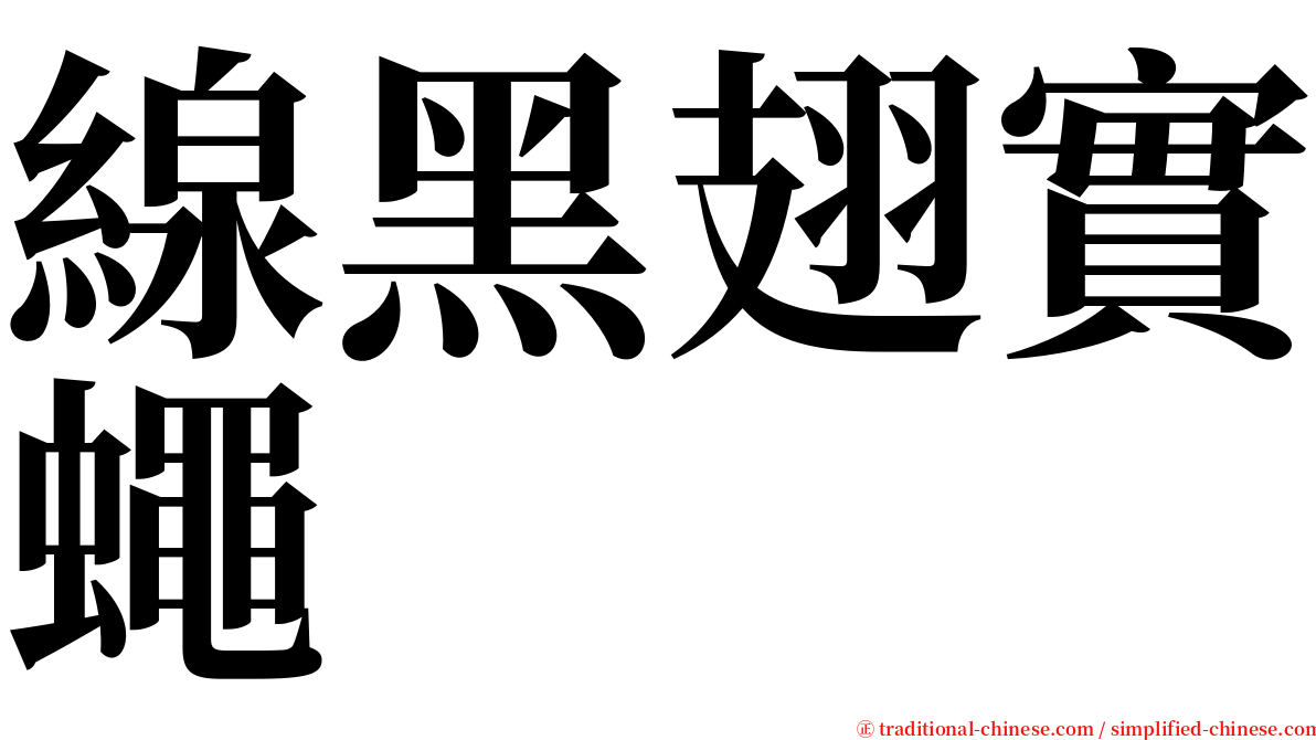 線黑翅實蠅 serif font