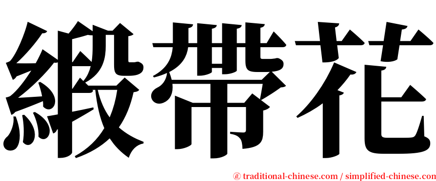 緞帶花 serif font