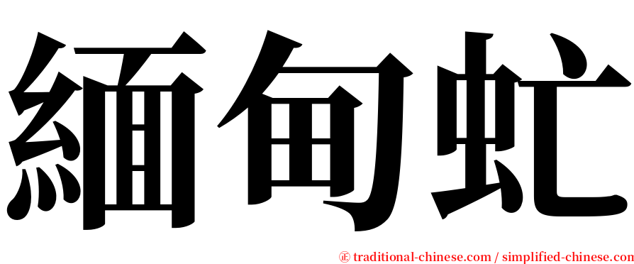 緬甸虻 serif font