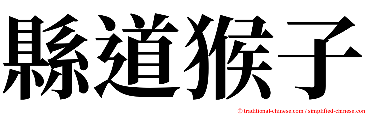 縣道猴子 serif font