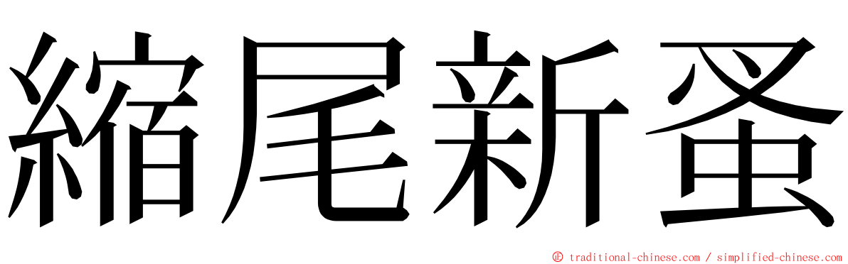 縮尾新蚤 ming font