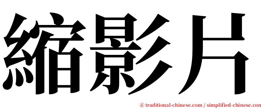 縮影片 serif font