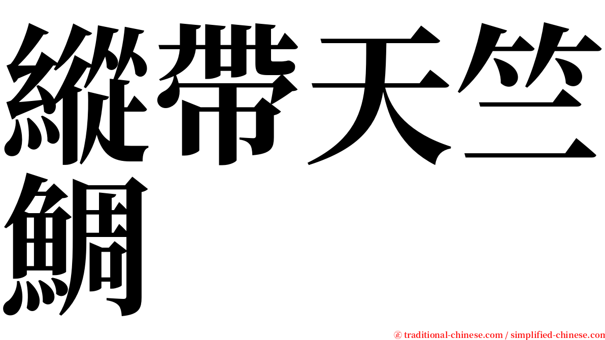 縱帶天竺鯛 serif font