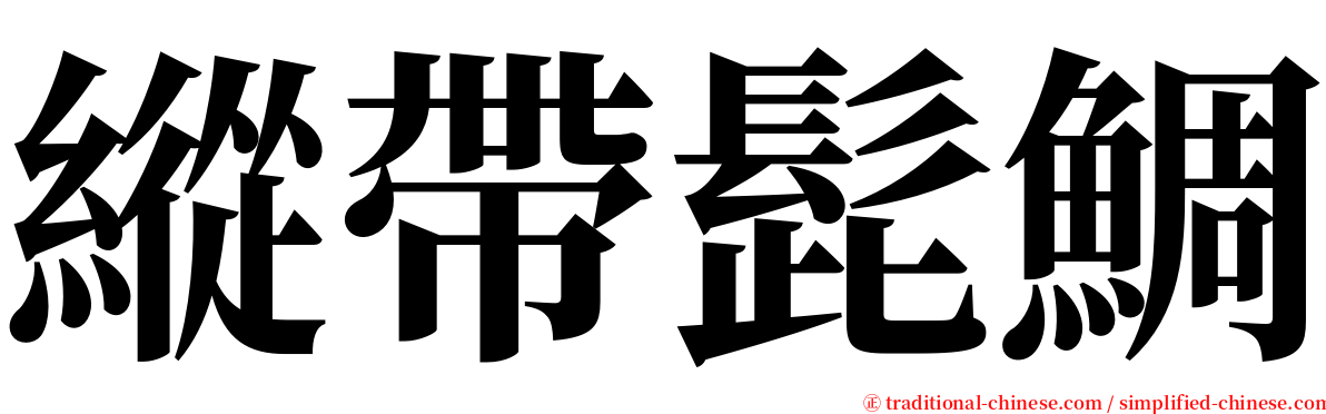 縱帶髭鯛 serif font