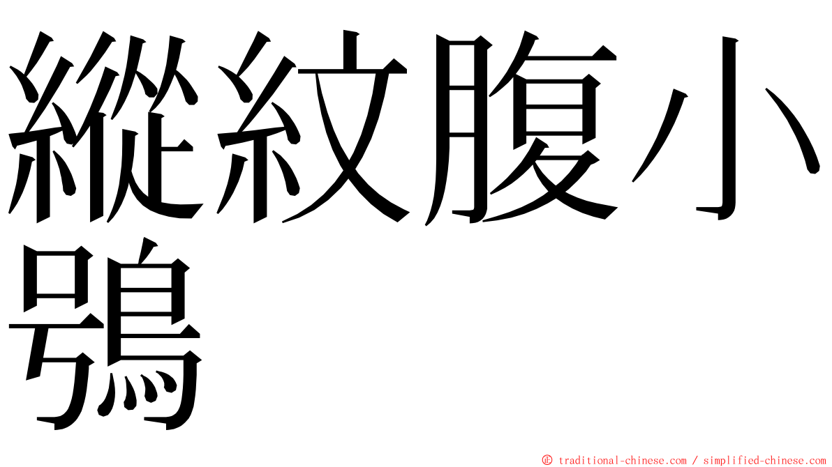 縱紋腹小鴞 ming font