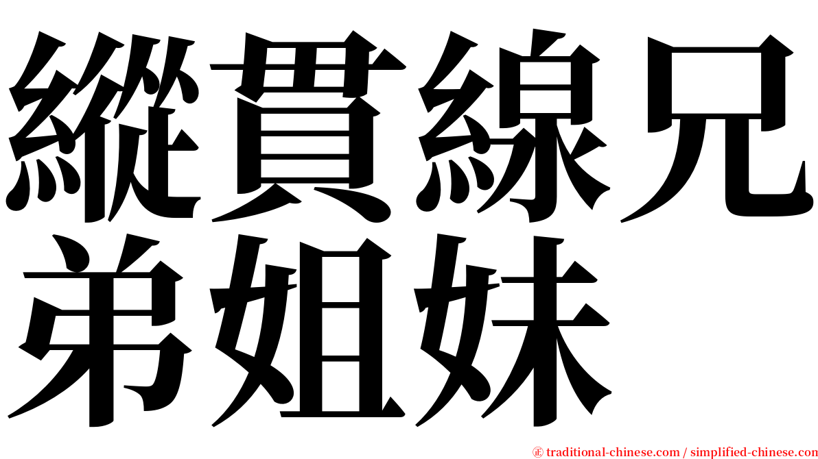 縱貫線兄弟姐妹 serif font