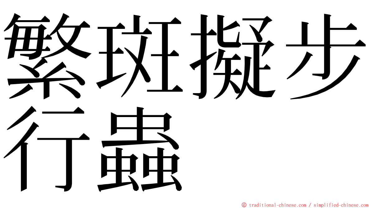 繁斑擬步行蟲 ming font