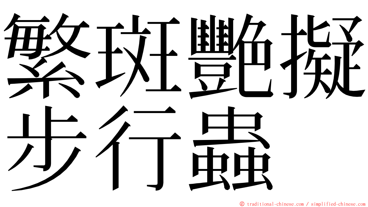 繁斑艷擬步行蟲 ming font