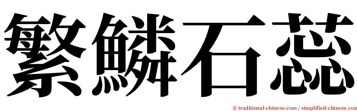 繁鱗石蕊 serif font