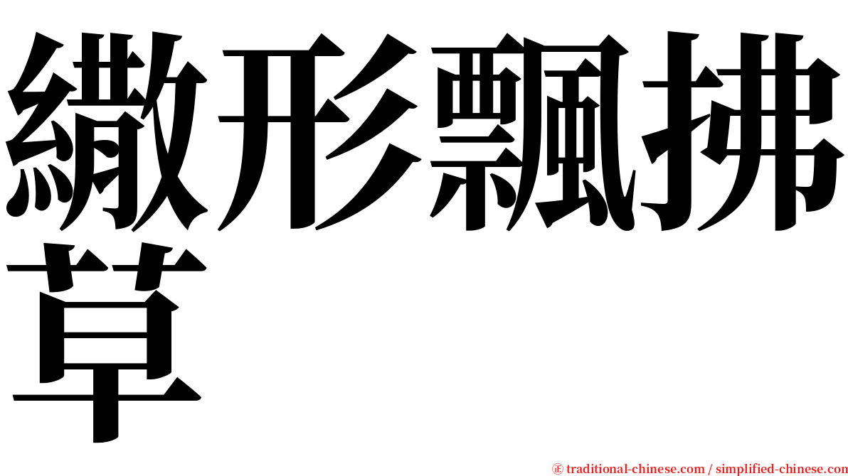 繖形飄拂草 serif font