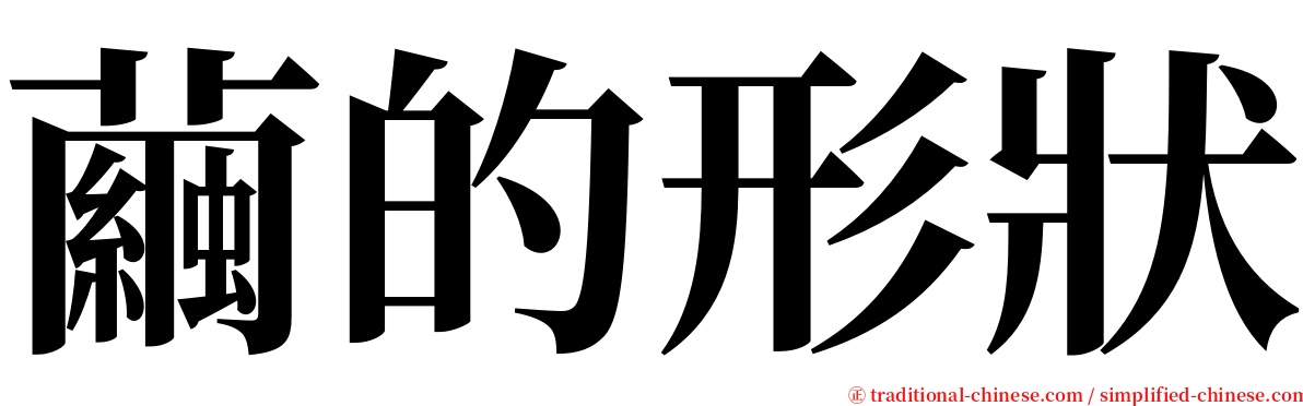 繭的形狀 serif font