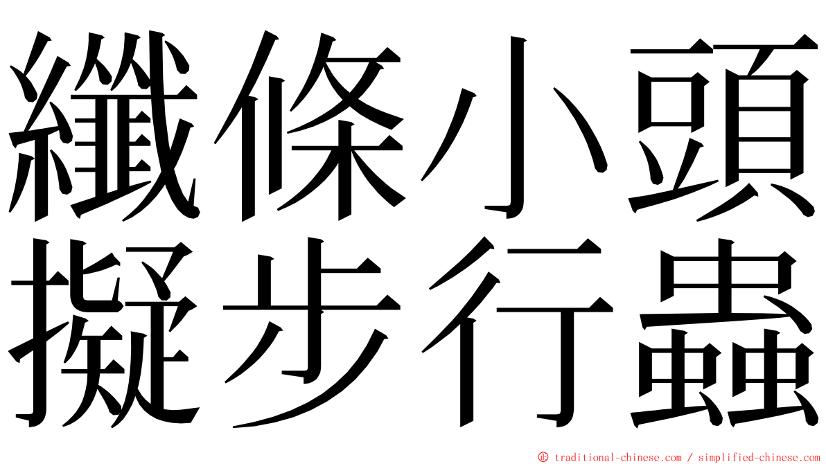 纖條小頭擬步行蟲 ming font