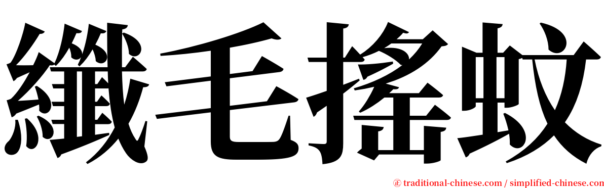 纖毛搖蚊 serif font