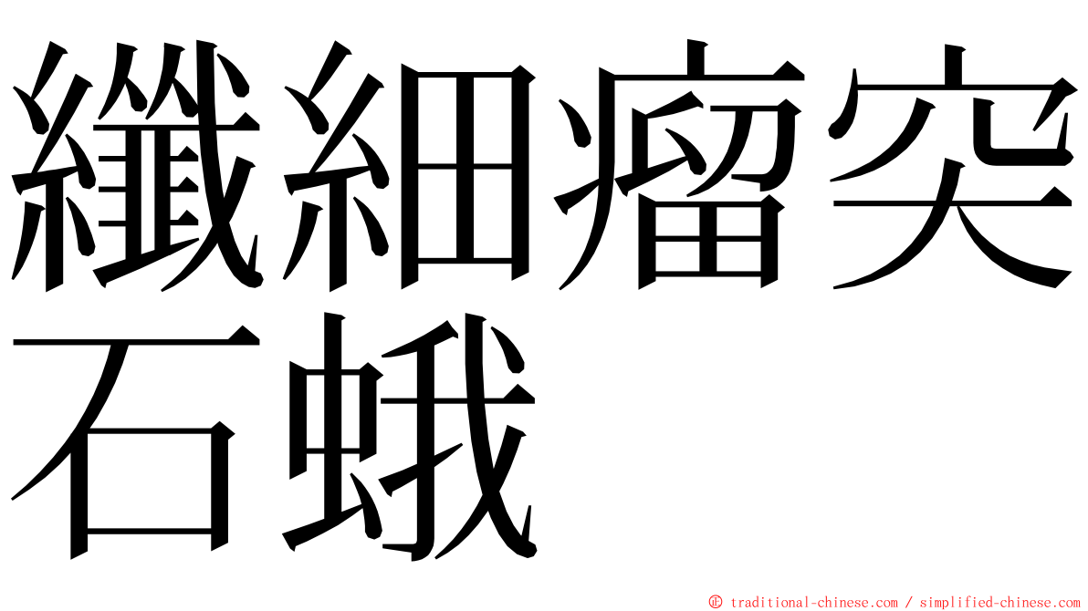 纖細瘤突石蛾 ming font