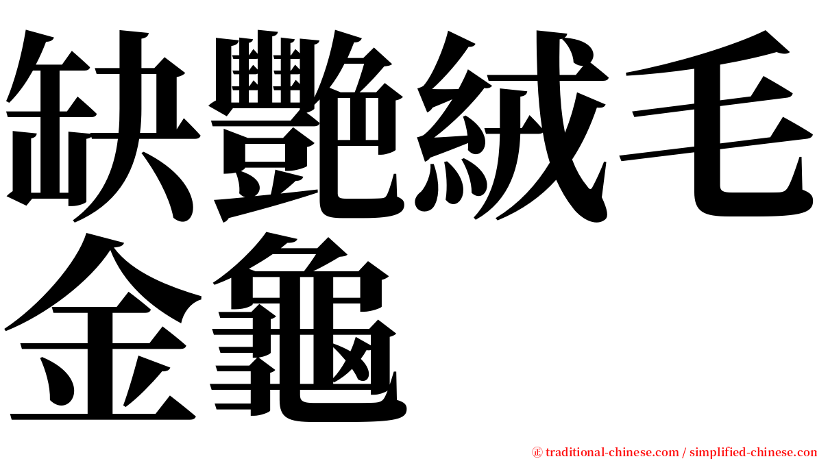 缺艷絨毛金龜 serif font