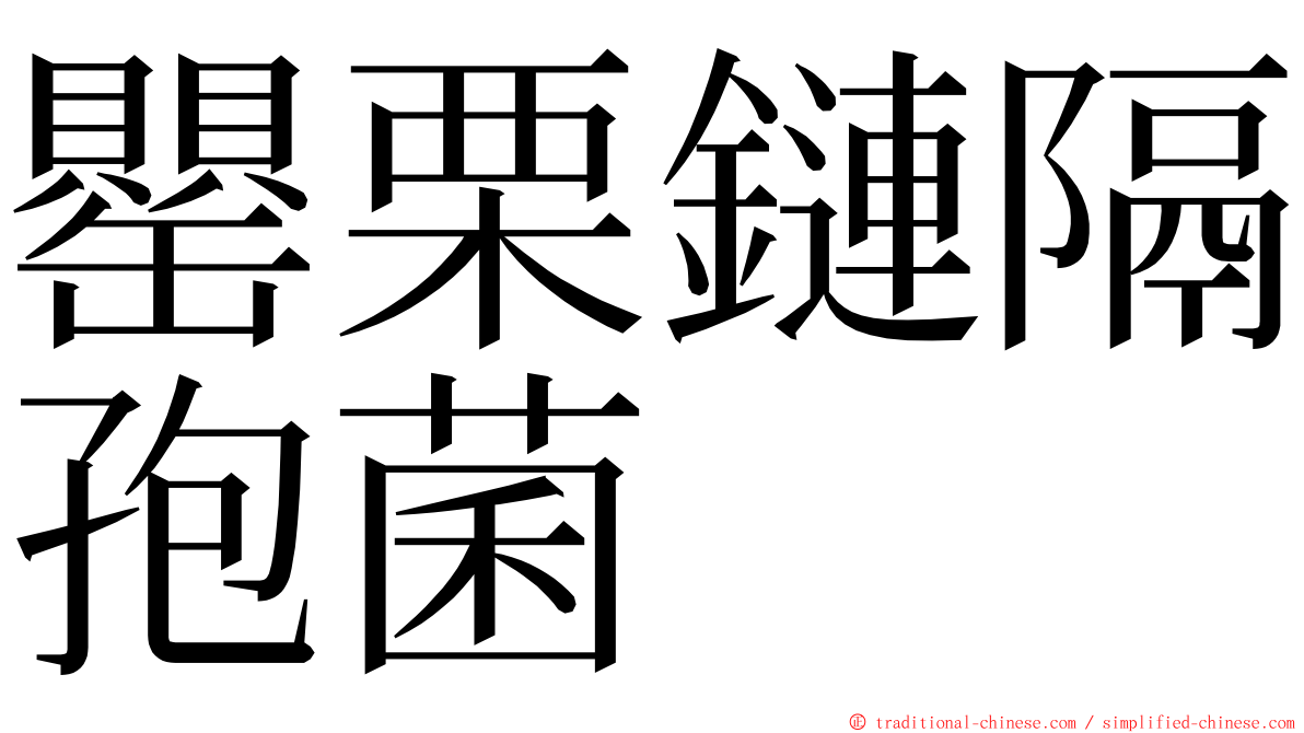 罌栗鏈隔孢菌 ming font